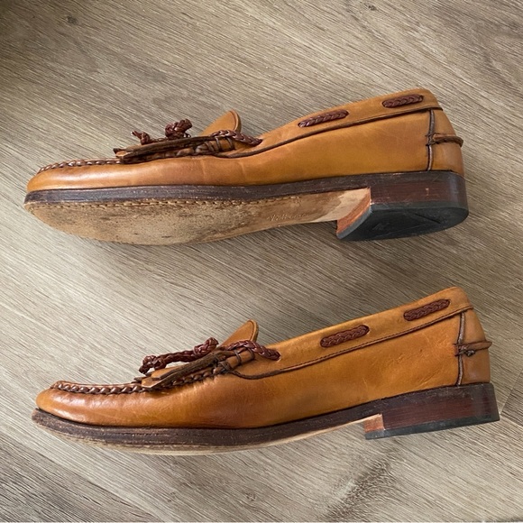 Allen Edmonds Everson Kiltie Bow Tan Leather Classic Dress Loafer Shoes Size 10 main image 9